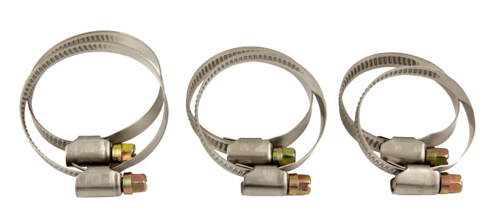 Slangeklemmer mix 1"- 1 1/4" - 1 1/2" - 6 stk.
